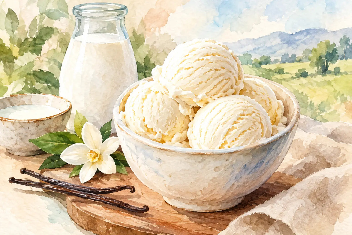 Helado artesanal leche natural: sabor y textura