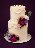 Tarta de Boda Vintage con Flores Naturales