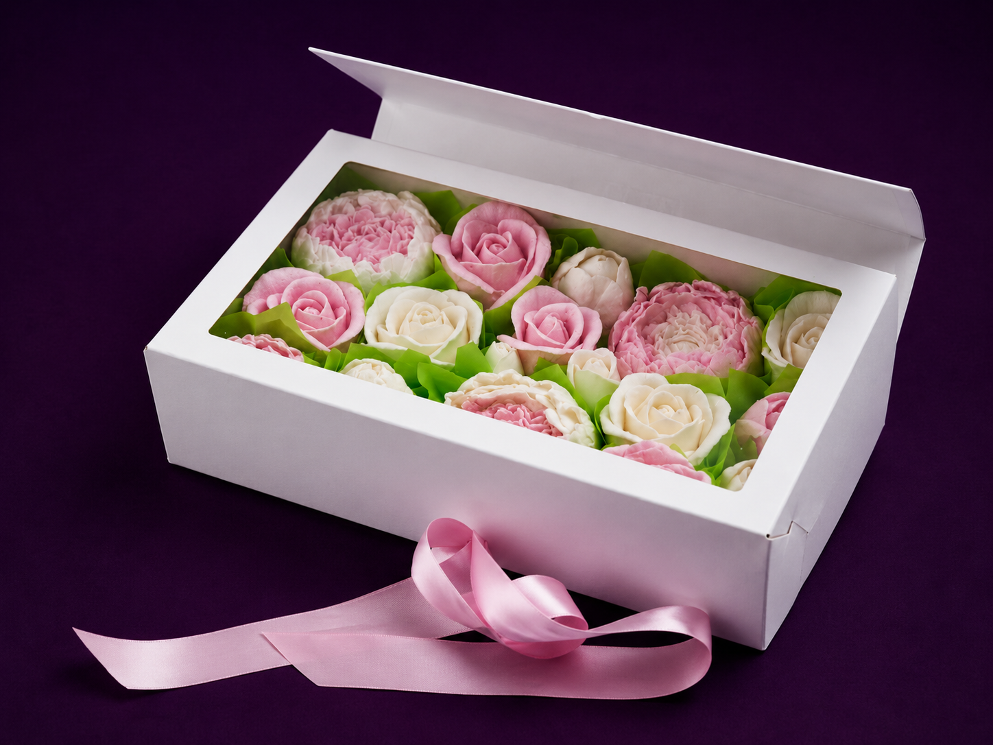 Caja de Flores Variadas de Malvavisco (Grande)
