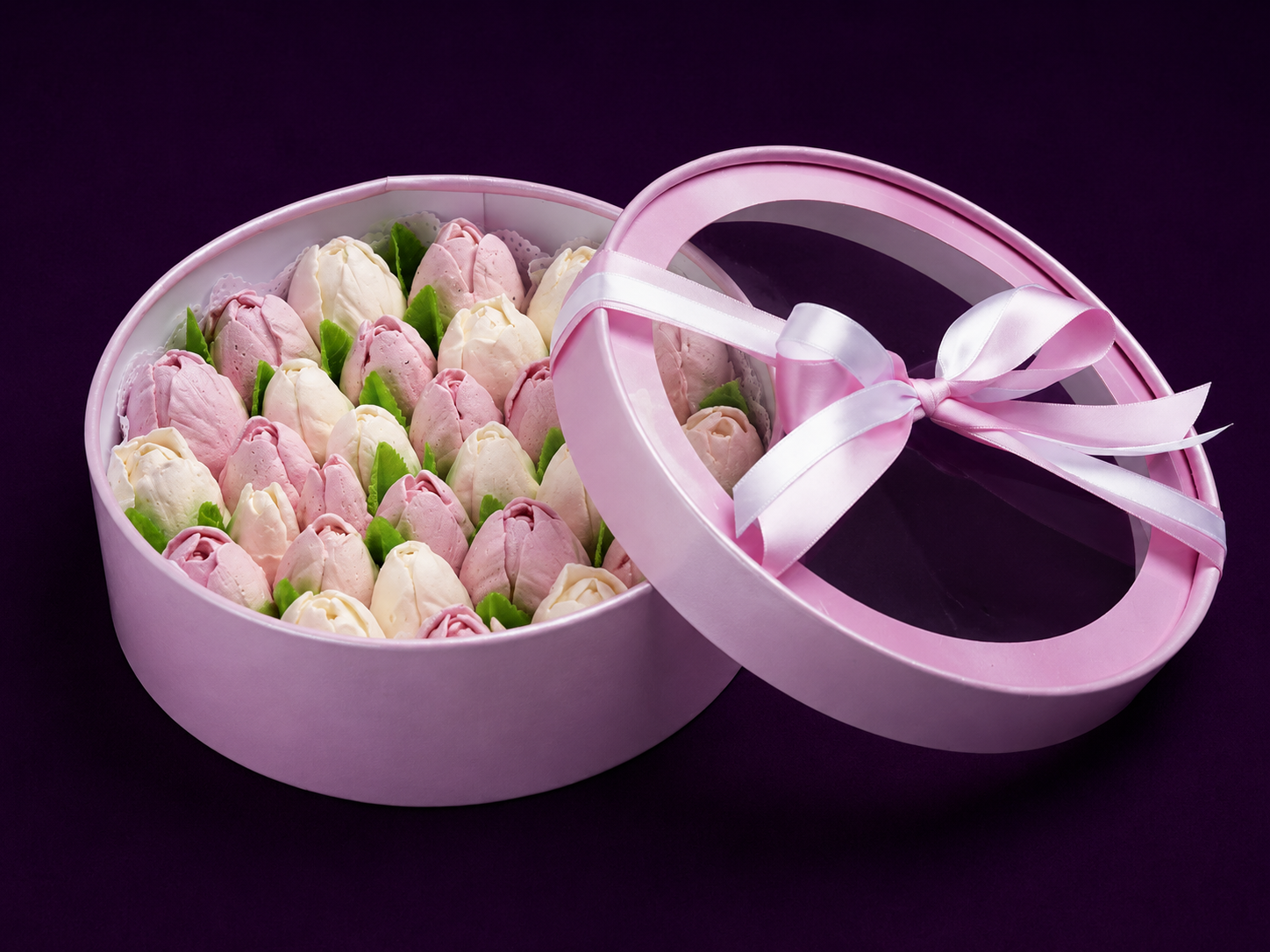 Caja de Tulipas de Malvavisco (Grande)